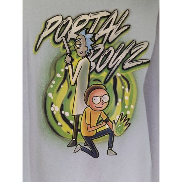 Rick and Morty Portal Boyz 4 Life Blue Hoodie by H&M/Cartoon Network Size XS - Picture 6 of 11